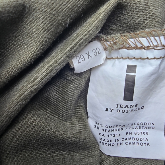 Buffalo David Bitton Men's Straight Leg Jeans in Olive - Picture 8 of 8